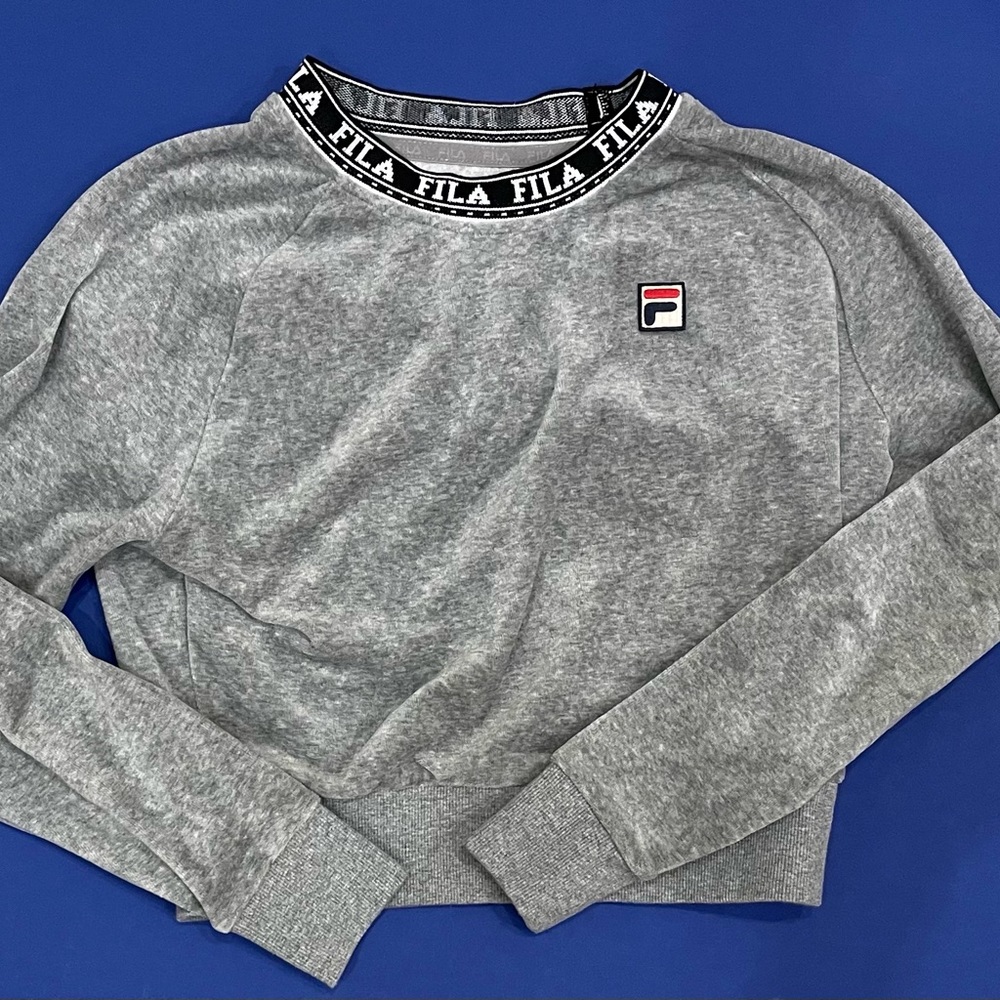 Fila Cropped Grey Sweater